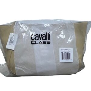 Cavalli Class Sandra Shopper Work‎ Tote Bag Almond Buff Beige NWT Designer Zip